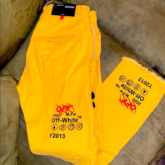 Off white yellow jeans - Picture 1 of 5